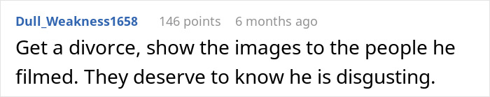 Reddit comment about divorce and confronting husband over creepy and borderline predatory hidden folder content. Reddit comment about divorce and confronting husband over creepy and borderline predatory hidden folder content.