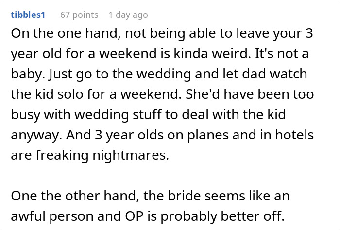 Mom RSVPs ‘No’ To Childfree Wedding An 12-Hour Flight Away, Bride Takes It Personally Mom RSVPs ‘No’ To Childfree Wedding An 12-Hour Flight Away, Bride Takes It Personally