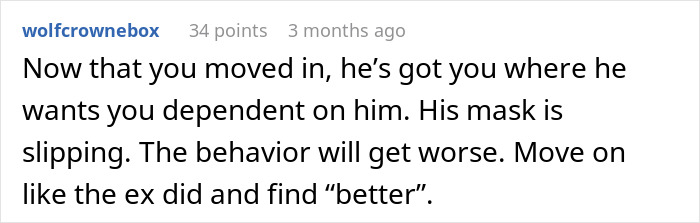 Screenshot of a Reddit comment discussing relationship dependence and behavior, related to a woman confused about BF’s ex. Screenshot of a Reddit comment discussing relationship dependence and behavior, related to a woman confused about BF’s ex.