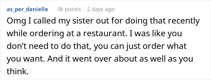 Reddit comment about a lady asking coworker to stop the ohhh I'm so bad candy routine, sparking office opinions.