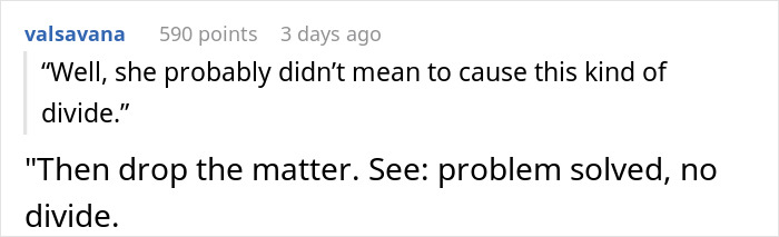 Screenshot of a Reddit comment discussing a brother demanding a beloved heirloom ring for his proposal and calling his sister selfish.