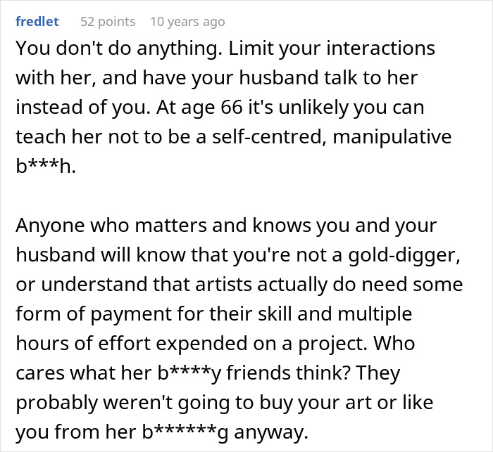 MIL Demands Free Painting From Woman She Constantly Made Fun Of: "It's Not A Serious Job" MIL Demands Free Painting From Woman She Constantly Made Fun Of: "It's Not A Serious Job"