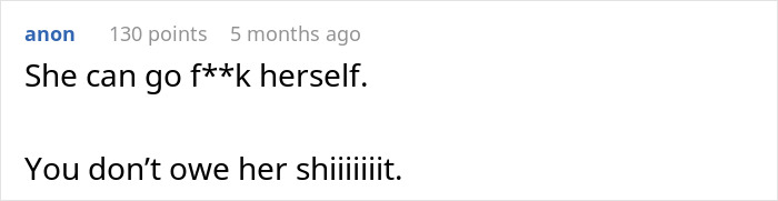 Screenshot of an online comment discussing a confusing and wild family dynamic involving DNA tests and child support drama.