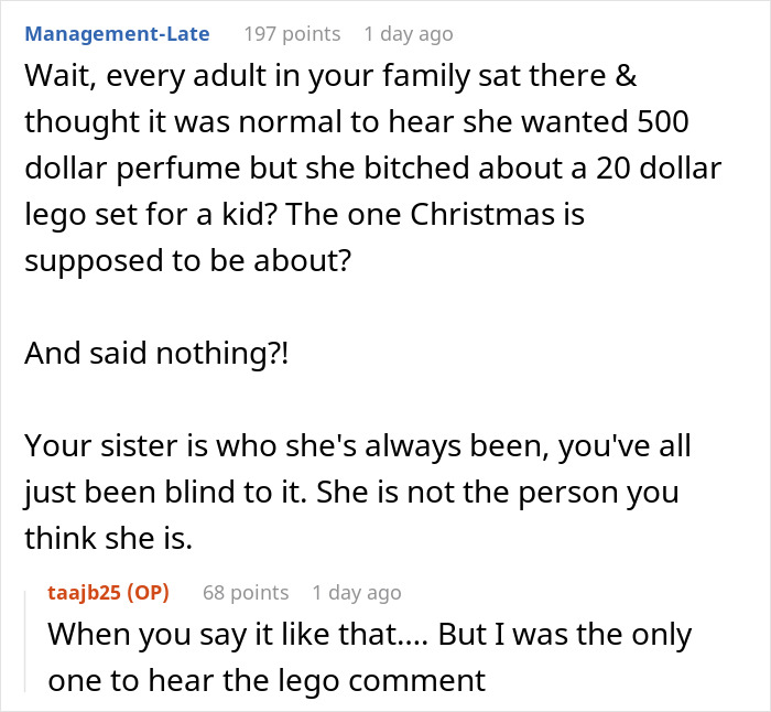 Couple Cry Poor For Years, But Expect Lavish $500 Gifts And Expenses Paid, Sis Finds Out The Truth