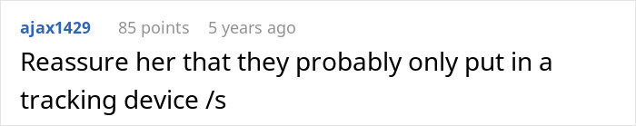 Screenshot of a Reddit comment discussing mom&rsquo;s creepy behavior leaving woman shocked and trembling about her baby.