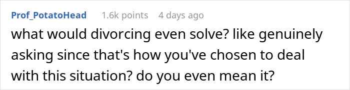 Woman Threatens Divorce If Husband Financially Contributes To His Mother's Care: "Told Him That Is Nuts"