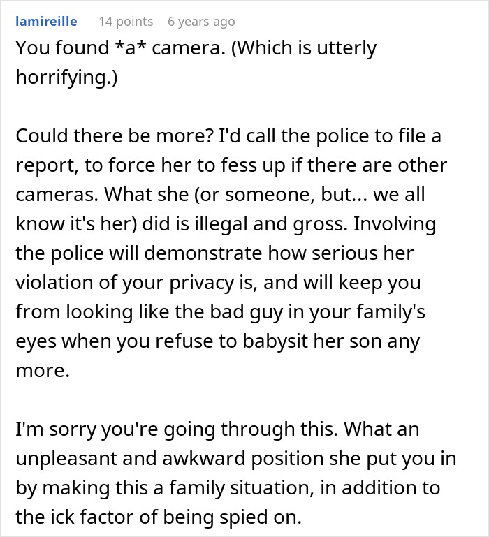 Woman Finds A Hidden Camera In Her Own Home, Suspects SIL Doesn't Trust Her