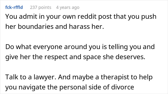 Reddit comment advising a man to respect his partner and seek legal/therapeutic help during a paternity test situation, to prevent losing his whole family.