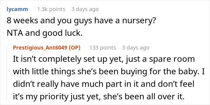 Reddit conversation about a pregnant girlfriend threatening to terminate pregnancy during arguments and boyfriend's response.