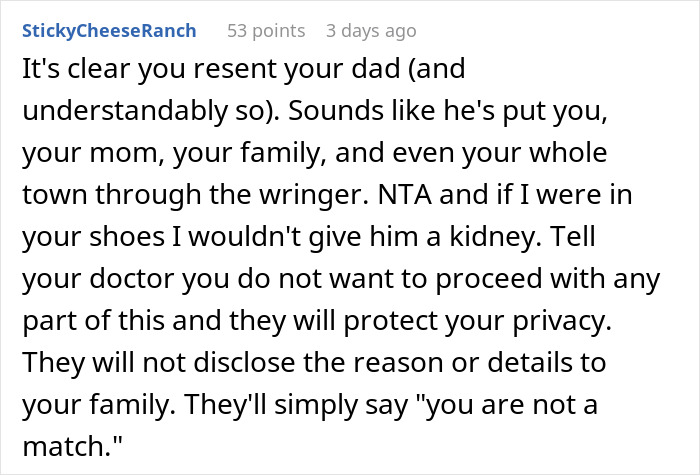 Man refuses to donate kidney to 77-year-old dad, citing reasons to keep Frankenstein&rsquo;s monster alive.