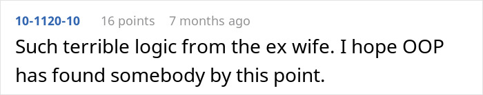 Screenshot of an online comment criticizing the wife who divorced her husband during cancer and now asks for a second chance.