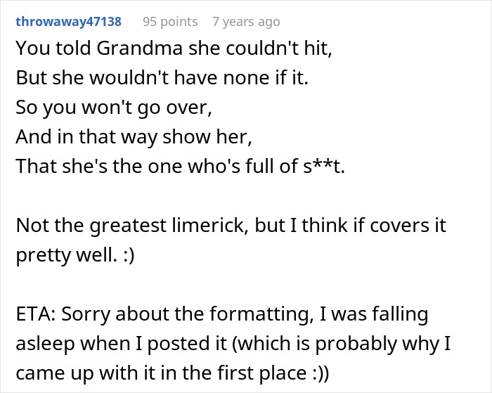 Uma postagem de texto de 