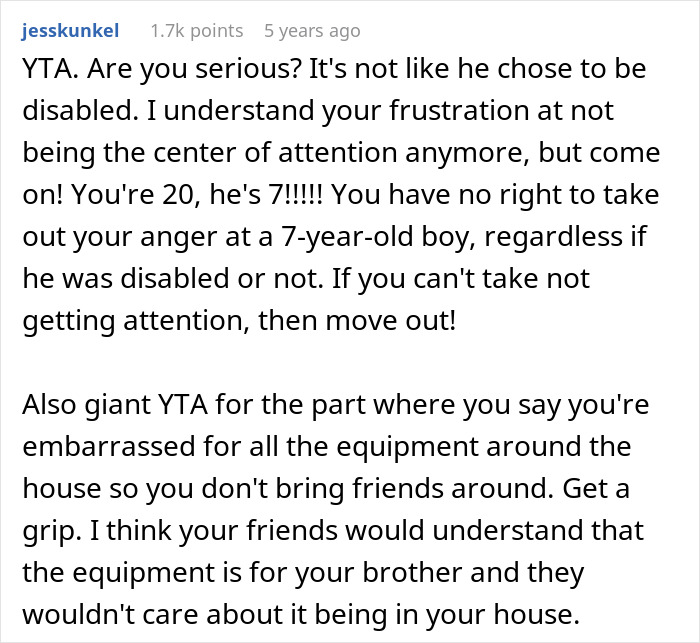 The Internet Calls Out This College Student After She Reveals Why She Hates Her Disabled Brother