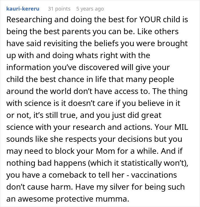 Comment discussing mom&rsquo;s creepy behavior and questioning if she is psychotic over concerns about her baby&rsquo;s well-being.