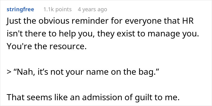 HR Refuses To Get Involved With Lunch Thief Issue Until Man Cleverly Uses HR Person's Food As Bait