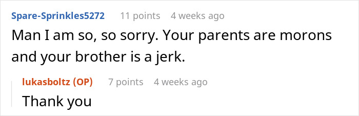 Man Refuses To Let His Estranged Brother Back Into His Life, Their Mom Tries To Force A Reunion