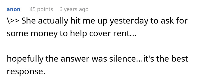 Screenshot of an online comment discussing an army wife cheating on her deployed husband and consequences of revenge and karma.