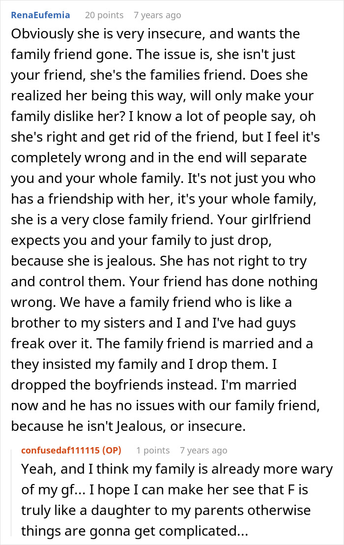 Alt text: Woman breaks up with boyfriend after seeing how close his female friend is to his family in a heartfelt online discussion. Alt text: Woman breaks up with boyfriend after seeing how close his female friend is to his family in a heartfelt online discussion.