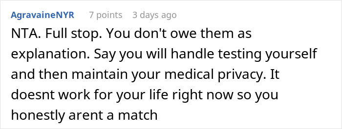 Comment on Reddit thread discussing a man refusing to donate kidney to 77-year-old dad to keep Frankenstein's monster alive.