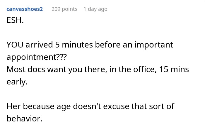 Man misses doctor&rsquo;s appointment after confrontation with old lady over parking spot involving police intervention.