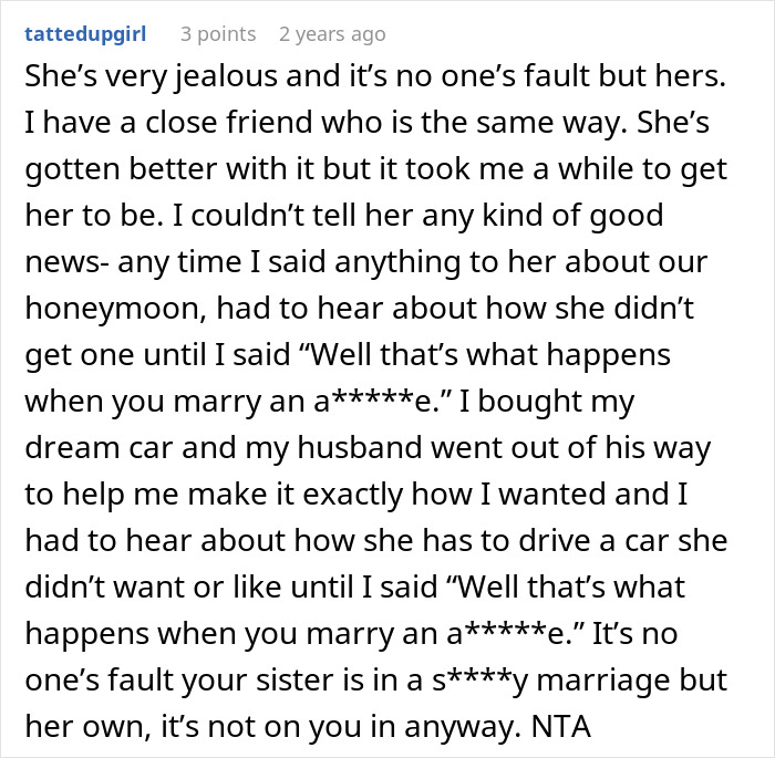Woman Tells Sister She Shouldn't Rub Her "Picture-Perfect Marriage" In Other People's Faces