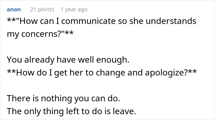 Reddit thread about a man's gut feeling about his wife and male coworker. Advice is to leave, as communication failed.