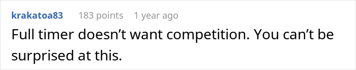 Comment on a forum post about management chewing out a worker for going the extra mile instead of thanking them, expressing no surprise at this behavior.