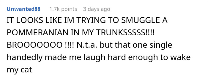 Screenshot of a Reddit comment humorously describing making a family uncomfortable after they refuse to leave his house.