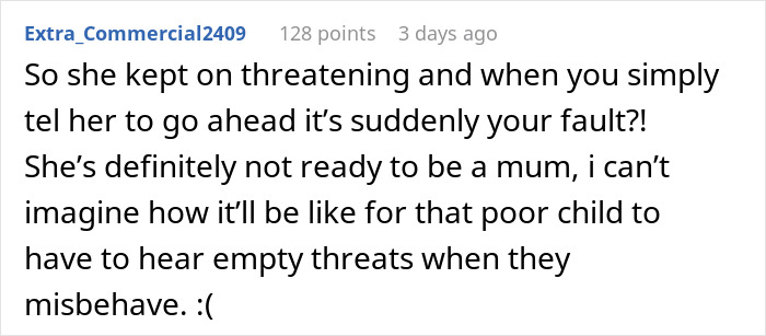 Comment expressing frustration over a pregnant girlfriend threatening to terminate pregnancy during arguments.