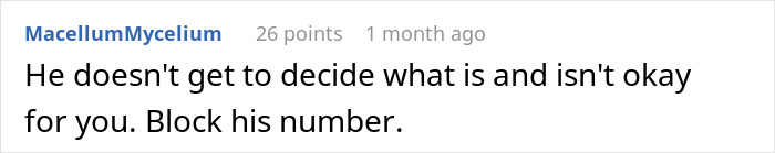 Comment about setting personal boundaries and ending a relationship, related to woman ending relationship over one cent and feeling liberated.