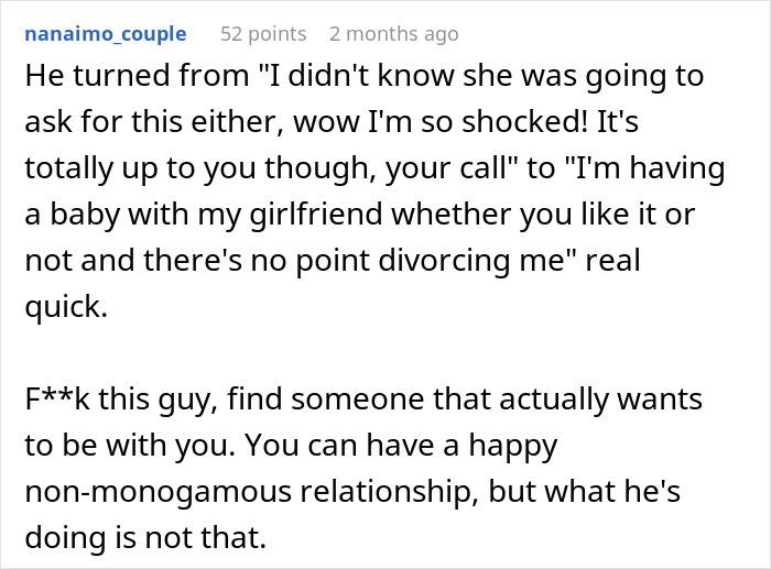 Open Marriage Takes A Wild Turn When Husband&rsquo;s GF Asks For A Baby, Wife Gives Him An Ultimatum