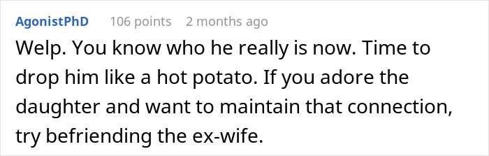 Screenshot of a Reddit comment discussing relationship advice about a woman confused by her boyfriend’s difficult ex. Screenshot of a Reddit comment discussing relationship advice about a woman confused by her boyfriend’s difficult ex.
