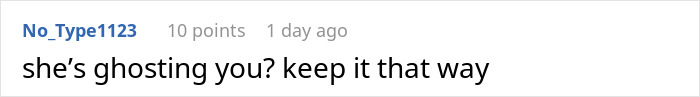 Comment reading she&rsquo;s ghosting you? keep it that way, related to man forced to change locks after sister abandons kids.