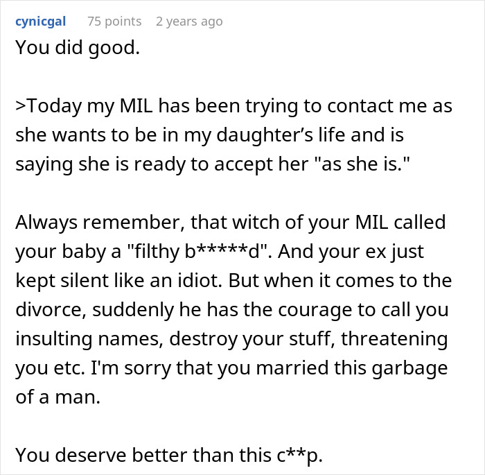 A Reddit post shows text discussing family problems, a donor baby, and a man who "didn't see her as his daughter."