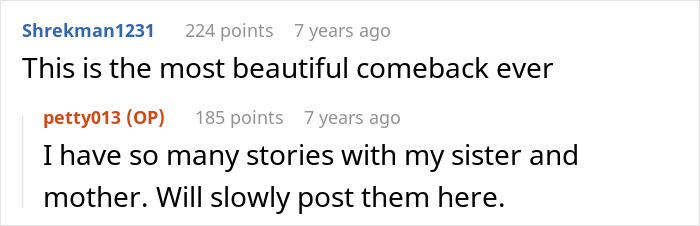 Screenshot of an online forum conversation about a mom who won&rsquo;t believe or defend her kid, prompting action.