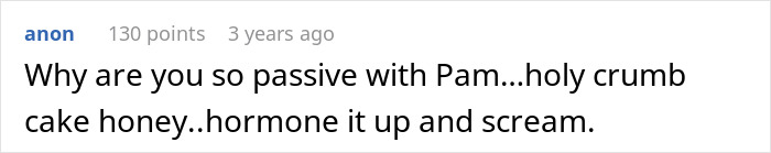 Screenshot of a forum comment discussing a husband neglecting his pregnant wife after finding his chosen family.