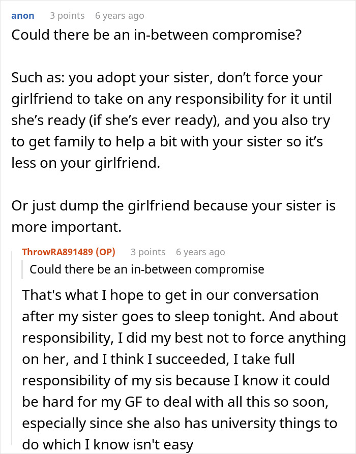 Woman Demands Boyfriend Choose Between Her And His Abandoned Sister: "Isn't Ready To Become A Mother" Woman Demands Boyfriend Choose Between Her And His Abandoned Sister: "Isn't Ready To Become A Mother"