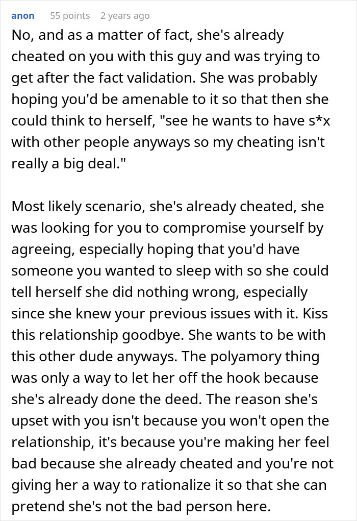 Guy Feels Pressured And Betrayed After GF Accuses Him Of Being Selfish For Closing Open Relationship Guy Feels Pressured And Betrayed After GF Accuses Him Of Being Selfish For Closing Open Relationship