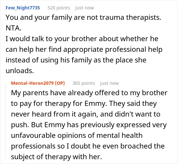 GF Uses BF&rsquo;s Fam As Her Free Therapist, They&rsquo;re Fed Up As She Turns Every Dinner Into A Trauma Recap
