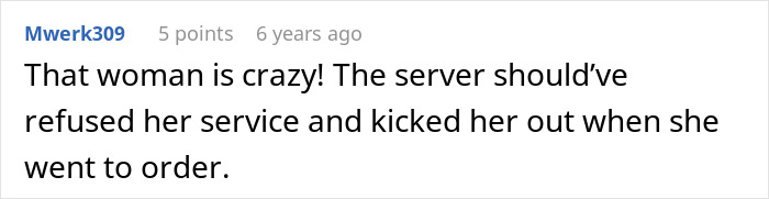 Comment on entitlement of single mom expecting stranger to buy kids food shown in online discussion.