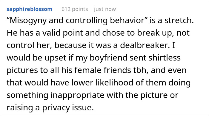 GF shows off piercings in topless photos shared with friends, boyfriend reacts to multiple male contacts on her list.