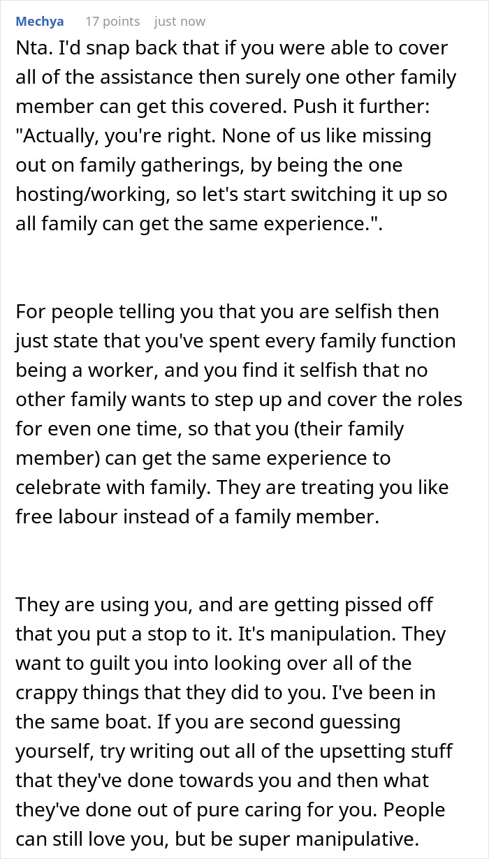 Lady Skips "Relaxed" Fam Event That Secretly Requires Her To Do All The Work, Fam Says She's Selfish