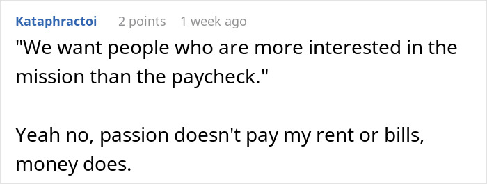 A screenshot of a Reddit comment where a job candidate reacts to a company&rsquo;s offer, reflecting on being literally speechless.