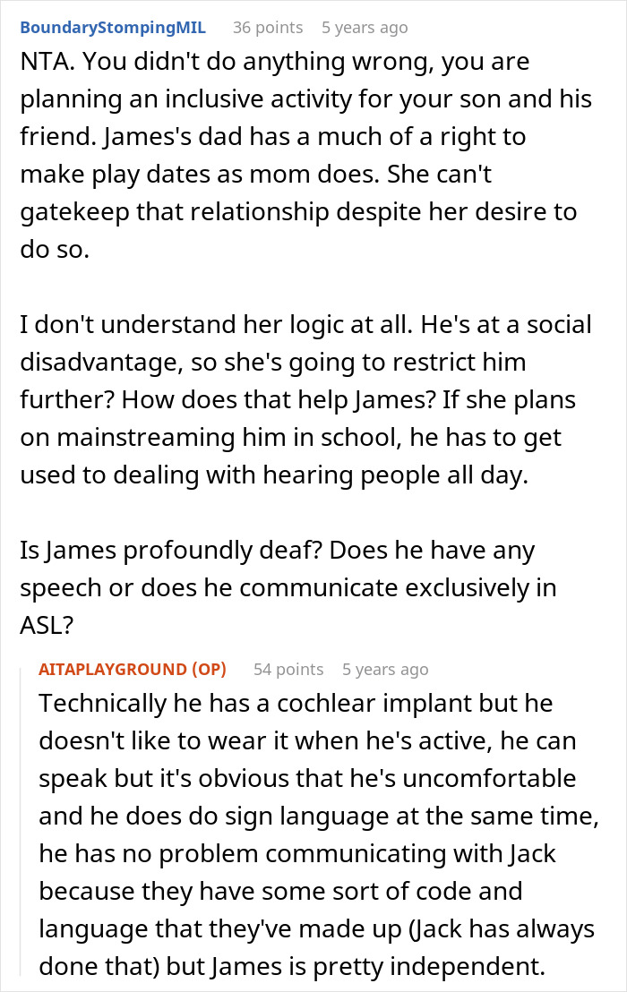 Controlling Mom Enforces Loneliness On Deaf Son Out Of Fear, Gets Called Out By Another Parent