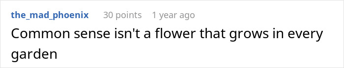 A Reddit comment reads: Common sense isn't a flower that grows in every garden. This applies to the Married Man situation.