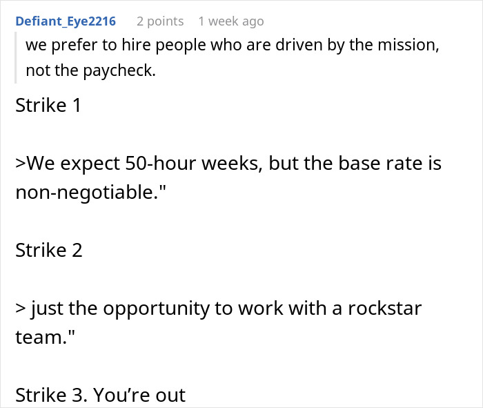 A job candidate's experience in a mid-interview with a company, with three strikes leading to him hanging up.