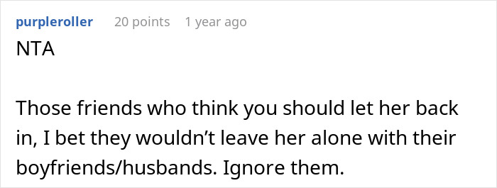 Screenshot of a forum comment discussing karma after cheating with sister's baby daddy and relationship consequences.