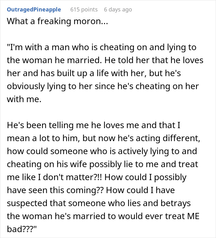 Other Woman Thinks She Has Won When Wife Files For Divorce, Ends Up Pregnant And Isolated