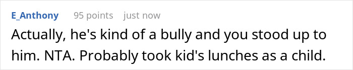 Comment discussing a rude man who snatches things without asking and feels like a child as a coworker berates him.