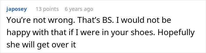 Screenshot of an online comment discussing a woman wanting her unborn son named after her late ex, causing drama. Screenshot of an online comment discussing a woman wanting her unborn son named after her late ex, causing drama.